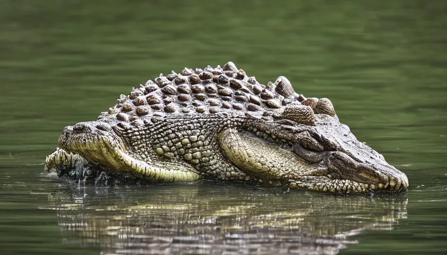 Prompt: a crocodile bunny hd nature photography