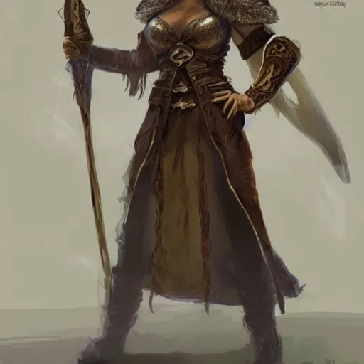 Image similar to viking woman, blonde, tall, paladin, d & d, concept art, science fiction, fantasy