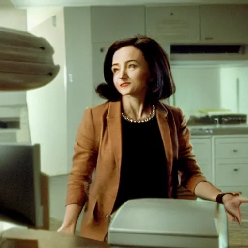 Prompt: Movie still of Sheryl Sandberg in The Doomsday Machine, directed by Steven Spielberg