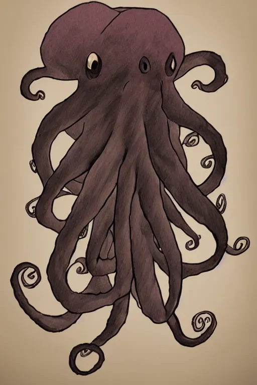 Image similar to professional anime rendering of a ninja octopus.