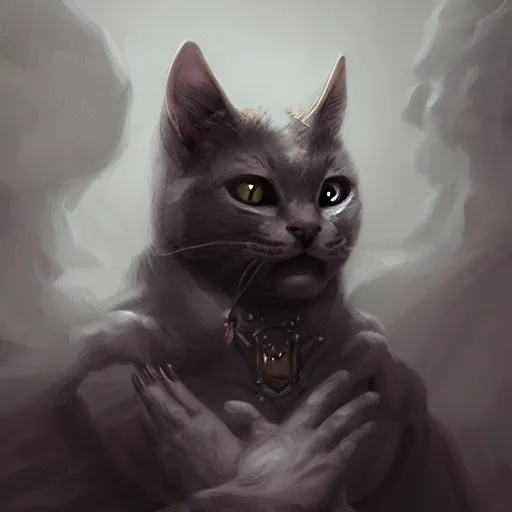 Prompt: portrait of a demon kitty, fantasy, intricate, elegant, highly detailed, digital painting, artstation, concept art, matte, sharp focus, illustration, art by aenaluck and roberto ferri and greg rutkowski, dark mood, epic fantasy, digital painting