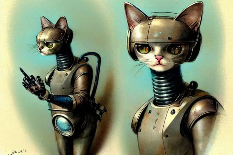 Image similar to ( ( ( ( ( 1 9 5 0 s retro future robot cat. muted colors. ) ) ) ) ) by jean - baptiste monge!!!!!!!!!!!!!!!!!!!!!!!!!!!!!!