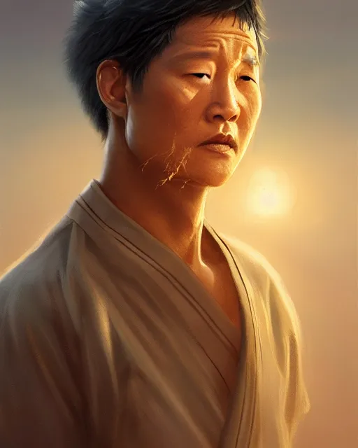 Prompt: mr. miyagi, perfect face, karate kid, cinematic, highly detailed, beach, psychedelic, digital painting, artstation, smooth, hard focus, illustration, art by jessica rossier and and brian froud