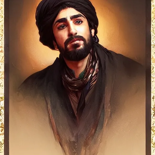 Image similar to portrait of kurdish singer ahmet kaya, highly detailed, digital painting, artstation, concept art, sharp focus, illustration, art by art germ and greg rutkowski and alphonse mucha