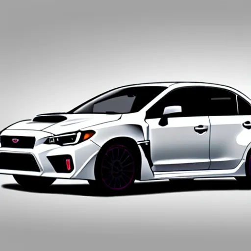 Prompt: a cell shaded 2 0 1 9 wrx