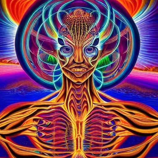 a beautifully detailed painting of a dmt entity by | Stable Diffusion ...