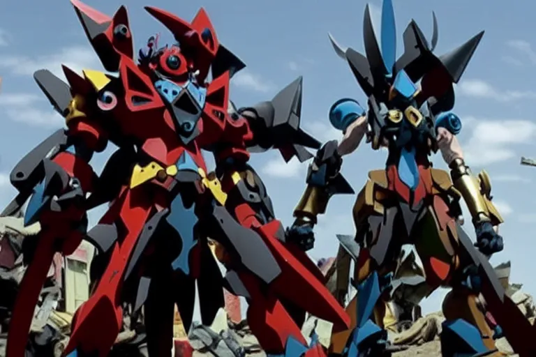 Image similar to gurren lagann in a still from the movie district 9 ( 2 0 0 9 ) directed, by neill blomkamp