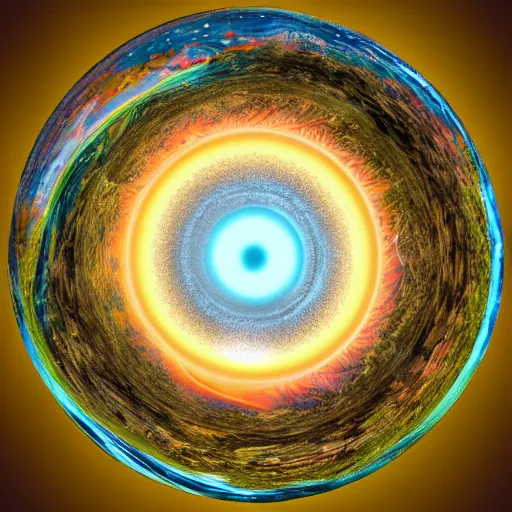 Image similar to universe inside sphere, highly detailed