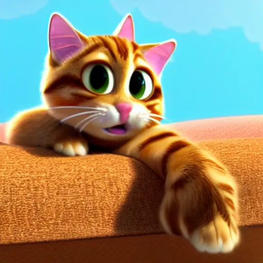 Prompt: pixar movie, tabby cat, 3 d, pixar _ tabby _ cat