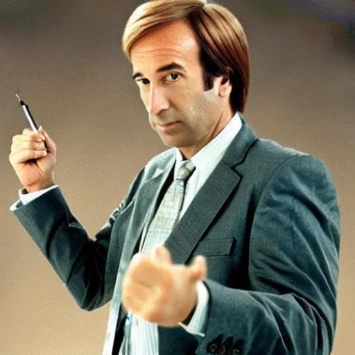 Image similar to saul goodman photo taken from an 80's film camera