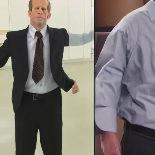 Image similar to Toby Flenderson as Neo, full body shot