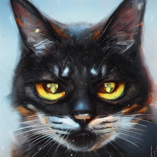 Image similar to portrait of a swat cat, highly detailed, shallow depth of field, art by artgerm and greg rutkowski