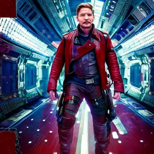 Image similar to tom hardy as star-lord from guardians of the galaxy (2014)