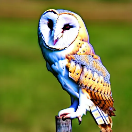 Image similar to barn owl wearing a birthday hat