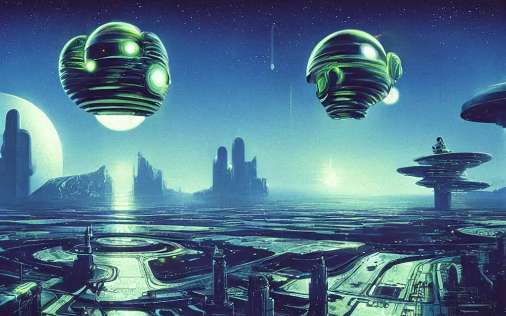 Image similar to a techno - spiritual utopian alien, perfect future, award winning digital art by chris foss