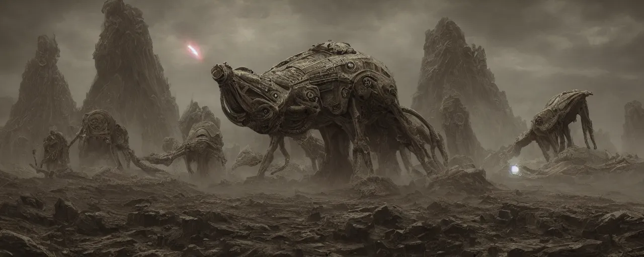 Image similar to star wars imperator as Cthulhu Lovecraft Ghatanothoa, post-apocalyptic hellscape, dramatic light, hyperdetailed, ArtStation, 35mm, ZBrush, Zdzislaw Beksinski