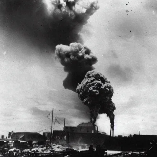 Image similar to ww 2 explosion, photography