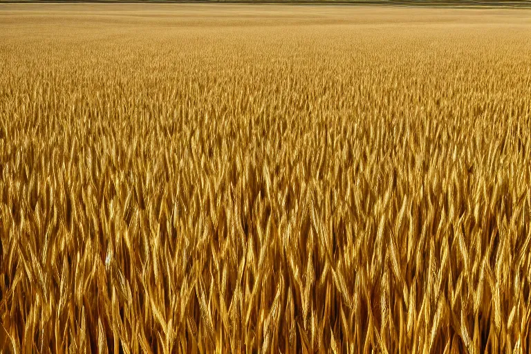 Prompt: photo with half a clear sky without clouds and half a yellow wheat field, hd, beautiful, perfect light, photorealism, highly detailed, symmetry