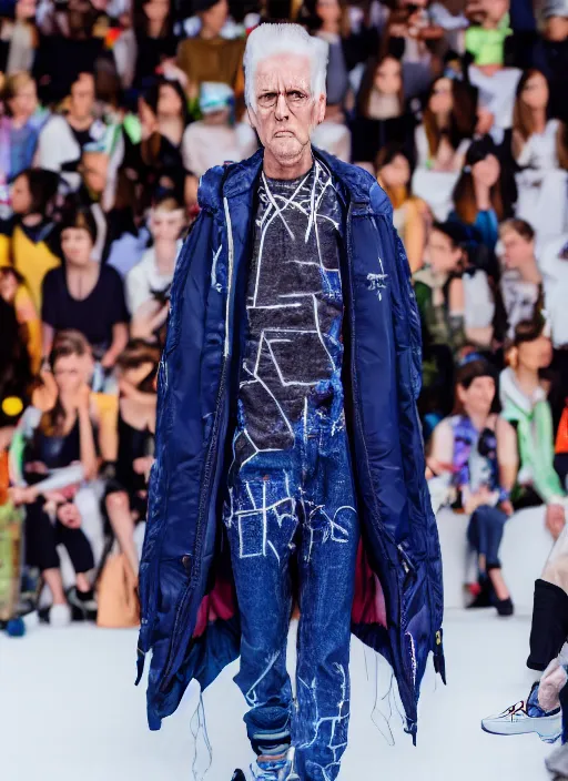 Image similar to hyperrealistic and heavy detailed balenciaga runway show of rick and morty , Leica SL2 50mm, vivid color, high quality, high textured, real life