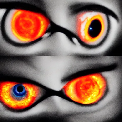 Image similar to eyeballs on fire.