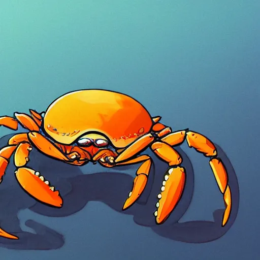 Prompt: A portrait of a crab, in the style of Studio Ghibli, 4k, fantasy, D&D, traditional art, highly detailed, full body shot, shallow depth of field, bokeh, professional lighting