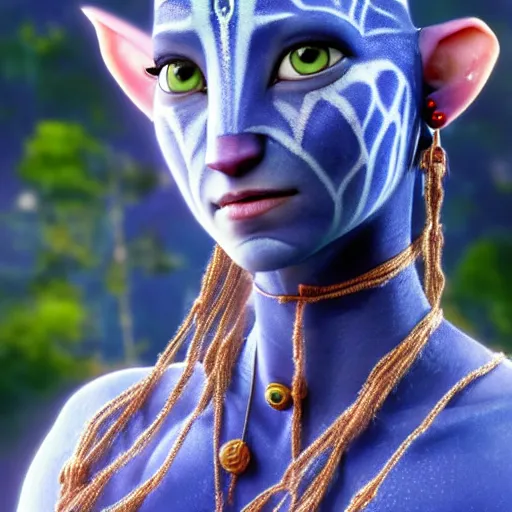 Prompt: a blue - skinned female navi from avatar wrapped in barbed wire, high resolution film still, hdr color, movie by james cameron