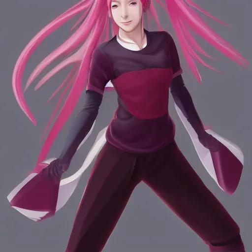 Prompt: Haruno Sakura by TUREwindwalker, YiQiang and ShuraKRGT, deviantart, gumroad, patreon, high quality, digital drawing