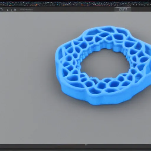 Prompt: reaction diffusion solid colors houdini 3 d printed