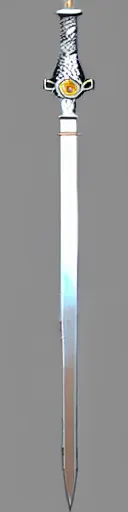 Prompt: fantasy sword rendered in top view. blade, longsword. pbr, concept art