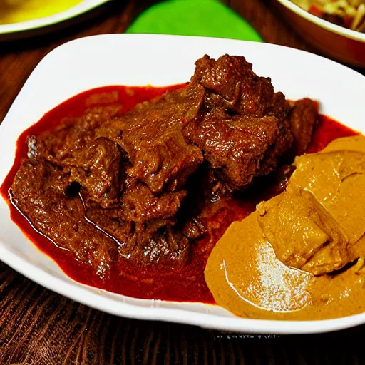 Image similar to rendang babi, photograph food