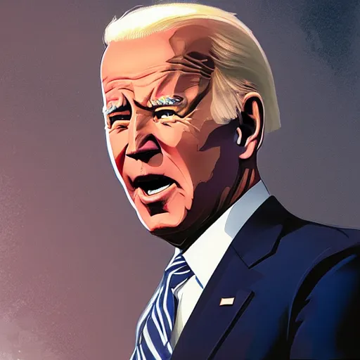 Image similar to joe biden doing funny facial expressions, dramatic lighting, cinematic, establishing shot, extremly high detail, photorealistic, cinematic lighting, artstation, style by James Gurney