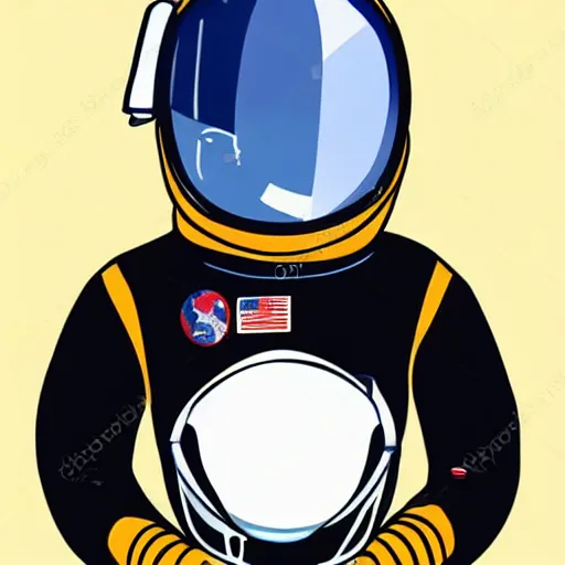 Prompt: an ant wearing an astronaut helmet on an airplane in the style of a cartoon