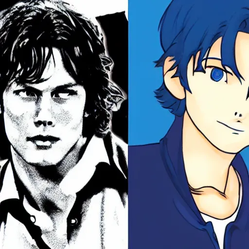Prompt: sam winchester, dean winchester in the style of sailor moon