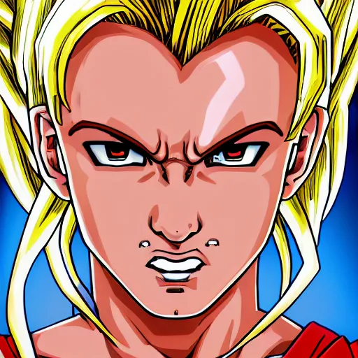 Prompt: ultra realistic portrait painting of britney spears as super saiyan, art by akira toriyama, 4 k, dragon ball artstyle, cel shaded, highly detailed, epic lighting