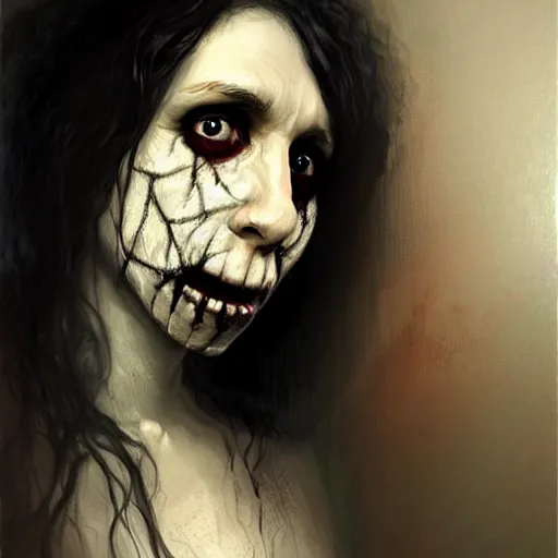 Image similar to pj harvey as a zombie, 7 days to die zombie, realistic proportions, fine art, award winning, intricate, elegant, sharp focus, cinematic lighting, digital painting, 8 k concept art, art by brom, art by guweiz and z. w. gu, art by michael hussar, 8 k