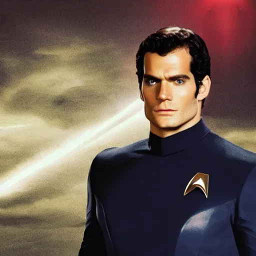 Image similar to a full body photograph of henry cavill as a star fleet captain from star trek next generation, full dress uniform, symmetrical face, extreme realism and detail, 8 k, completely framed, direct lighting, 3 5 mm photo, photorealistic, sharp focus