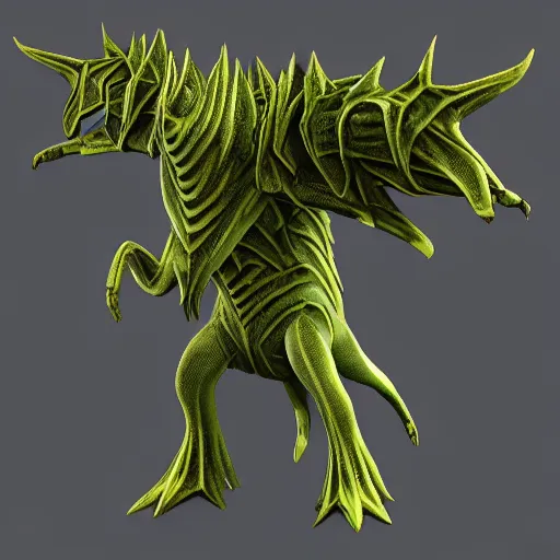 Image similar to cyber 3 d bestiary creature