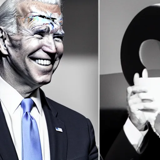 Image similar to joe biden as pac - man eating mike pence