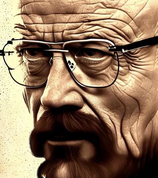 Image similar to walter white if he never sold drugs, detailed facial expression, detailed surroundings, intricate, elegant, highly detailed, centered, digital painting, artstation, concept art, smooth, sharp focus, illustration, by ( leonardo da vinci ), wlop