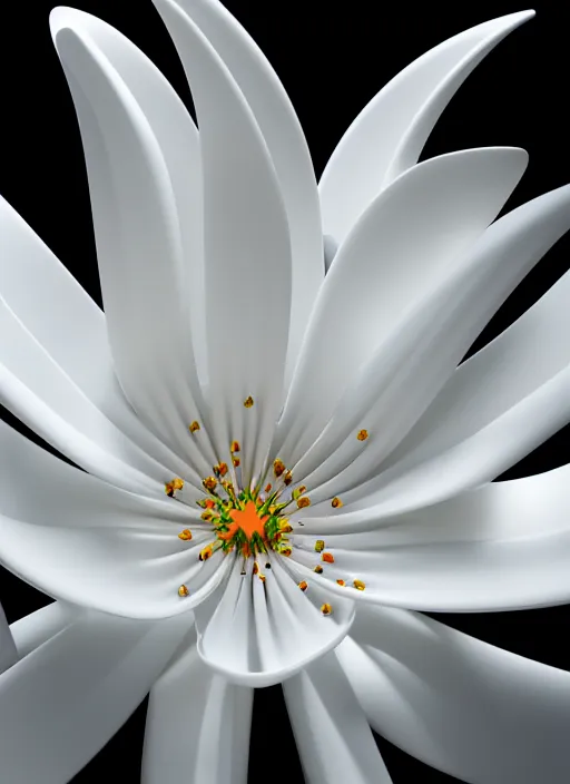 Prompt: bright white zen smooth flower garden by zaha hadid, up close shot, sharp focus, global illumination, radiant light, irakli nadar, octane highly render, 4 k, ultra hd,