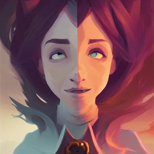 Image similar to face icon stylized minimalist wizard of the coast, loftis, cory behance hd by jesper ejsing, by rhads, makoto shinkai and lois van baarle, ilya kuvshinov, rossdraws global illumination