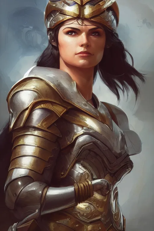 Image similar to amazon valkyrie athena, d & d, fantasy, portrait, highly detailed, headshot, digital painting, trending on artstation, concept art, sharp focus, illustration, art by artgerm and greg rutkowski and magali villeneuve