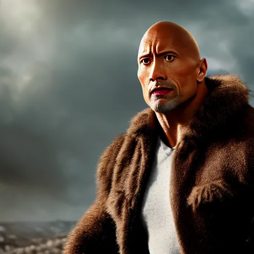 Image similar to a film still of dwayne johnson as hermione granger, studio photography, high detail, ultra high detail, 4 k, hdr, 8 k