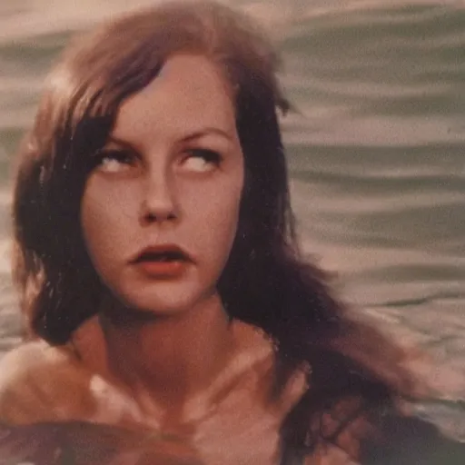 Image similar to a still of siren in a 1 9 7 7 photo, realistic, photorealistic, detailed,