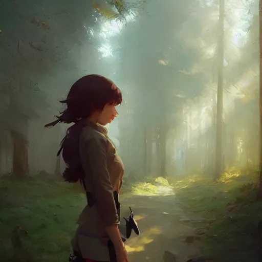 Image similar to spanish wren in avila pinewood, 4 k, concept art, by wlop, ilya kuvshinov, artgerm, krenz cushart, greg rutkowski, pixiv. cinematic dramatic atmosphere, sharp focus, volumetric lighting, cinematic lighting, studio quality