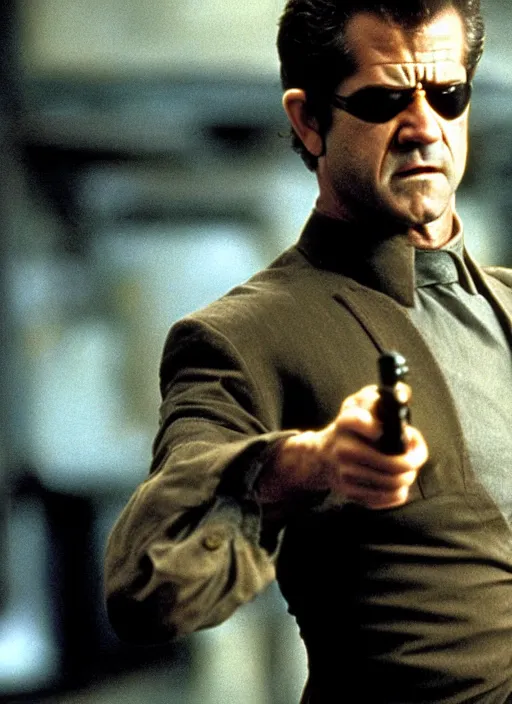 Image similar to Mel Gibson in the matrix