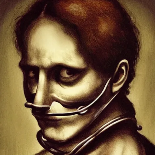 Prompt: ! dream hannibal lector, in the style of charles dulac. symmetry, smooth, sharp focus, semi - realism, intricate detail