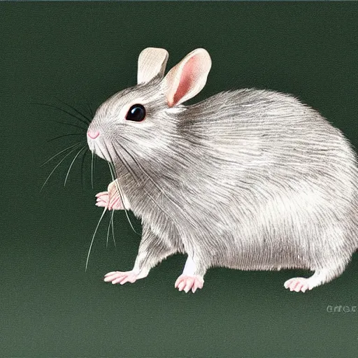 Prompt: a rat mixed with a rabbit