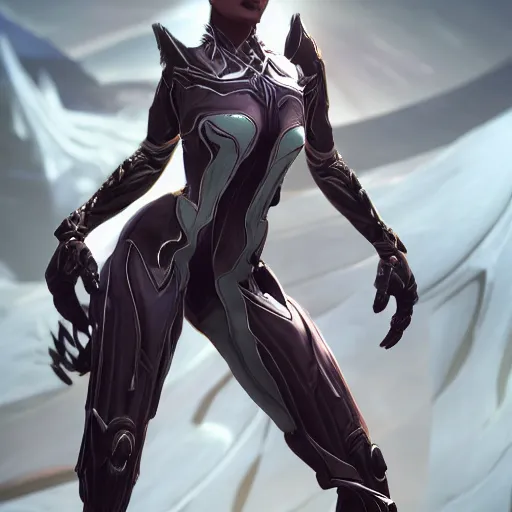 Image similar to beautiful and stunning giant female warframe, looming over camera pov, about to step on pov, slick elegant design, sharp claws, detailed shot, feet and hands, highly detailed art, epic cinematic shot, realistic, professional digital art, high end digital art, DeviantArt, artstation, Furaffinity, 8k HD render, epic lighting, depth of field