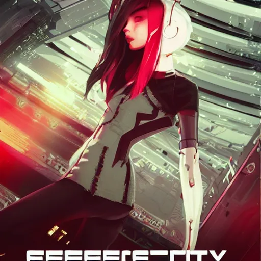 Prompt: Frequency indie album cover, luxury advertisement, white and red colors. highly detailed post-cyberpunk sci-fi close-up cyborg assassin girl in asian city in style of cytus and deemo, mysterious vibes, by Ilya Kuvshinov, by Greg Tocchini, nier:automata, set in half-life 2, beautiful with eerie vibes, very inspirational, very stylish, with gradients, surrealistic, dystopia, postapocalyptic vibes, depth of filed, mist, rich cinematic atmosphere, perfect digital art, mystical journey in strange world, beautiful dramatic dark moody tones and studio lighting, shadows, bastion game, arthouse